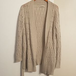 Open cardigan sweater
